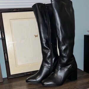 Franco Sarto tribute boots black faux leather 7